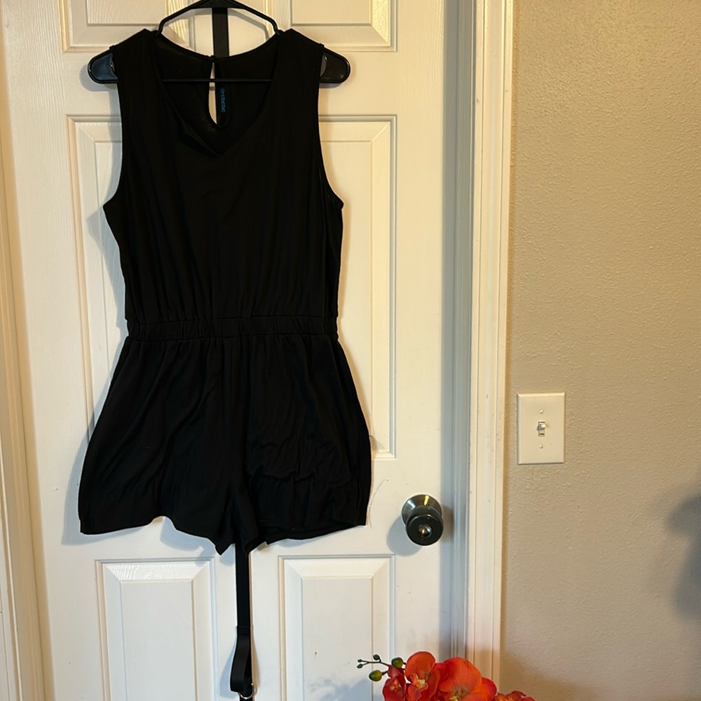 Black shorts romper